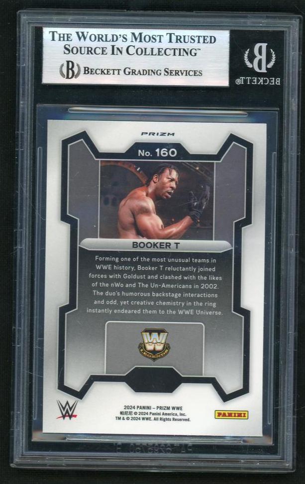 2022 Panini Prizm 160 Booker T Prisms Under Card Beckett 10 Auto