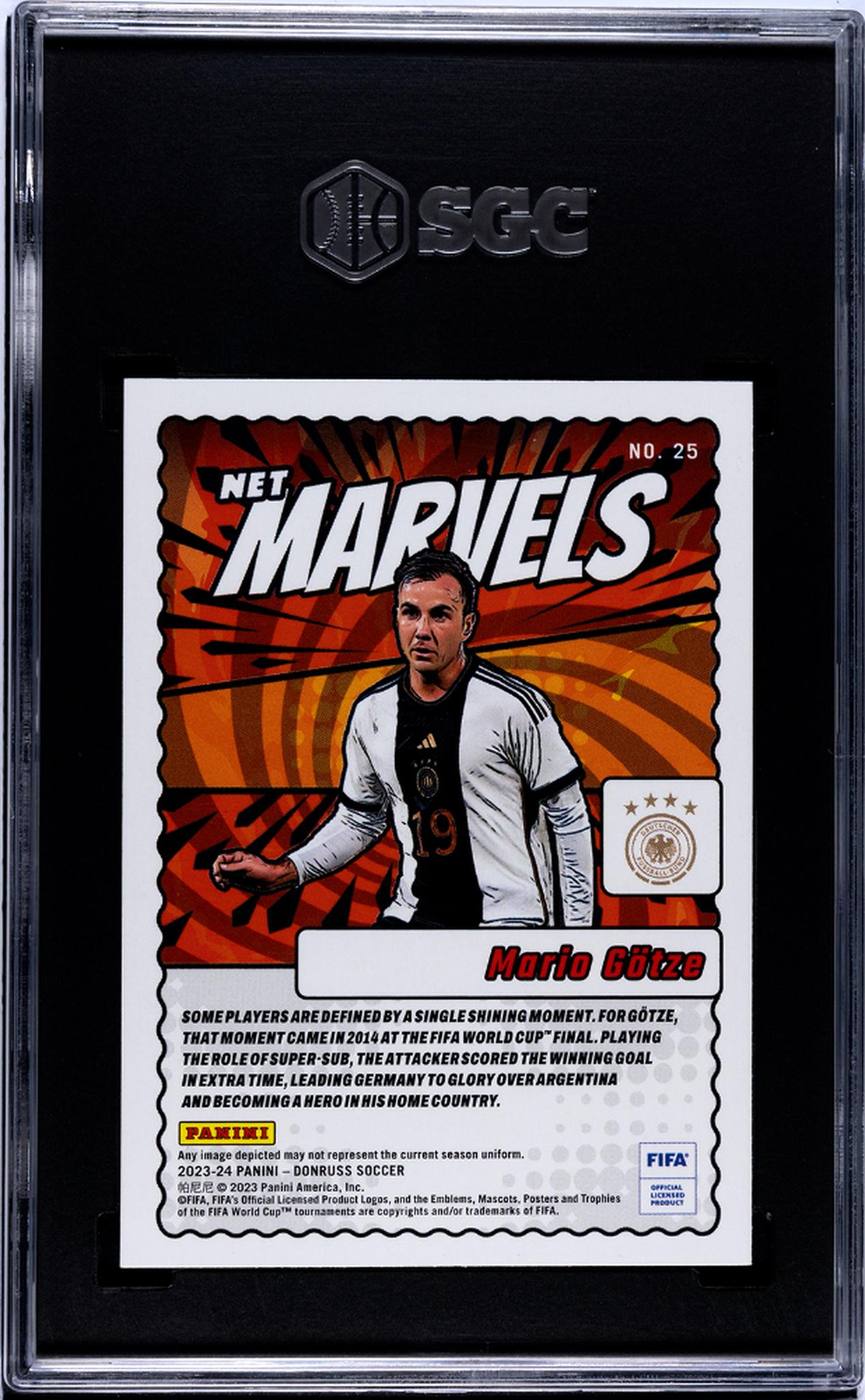 2023-24 Donruss Net Marvels Mario Gotze #25 SGC 10