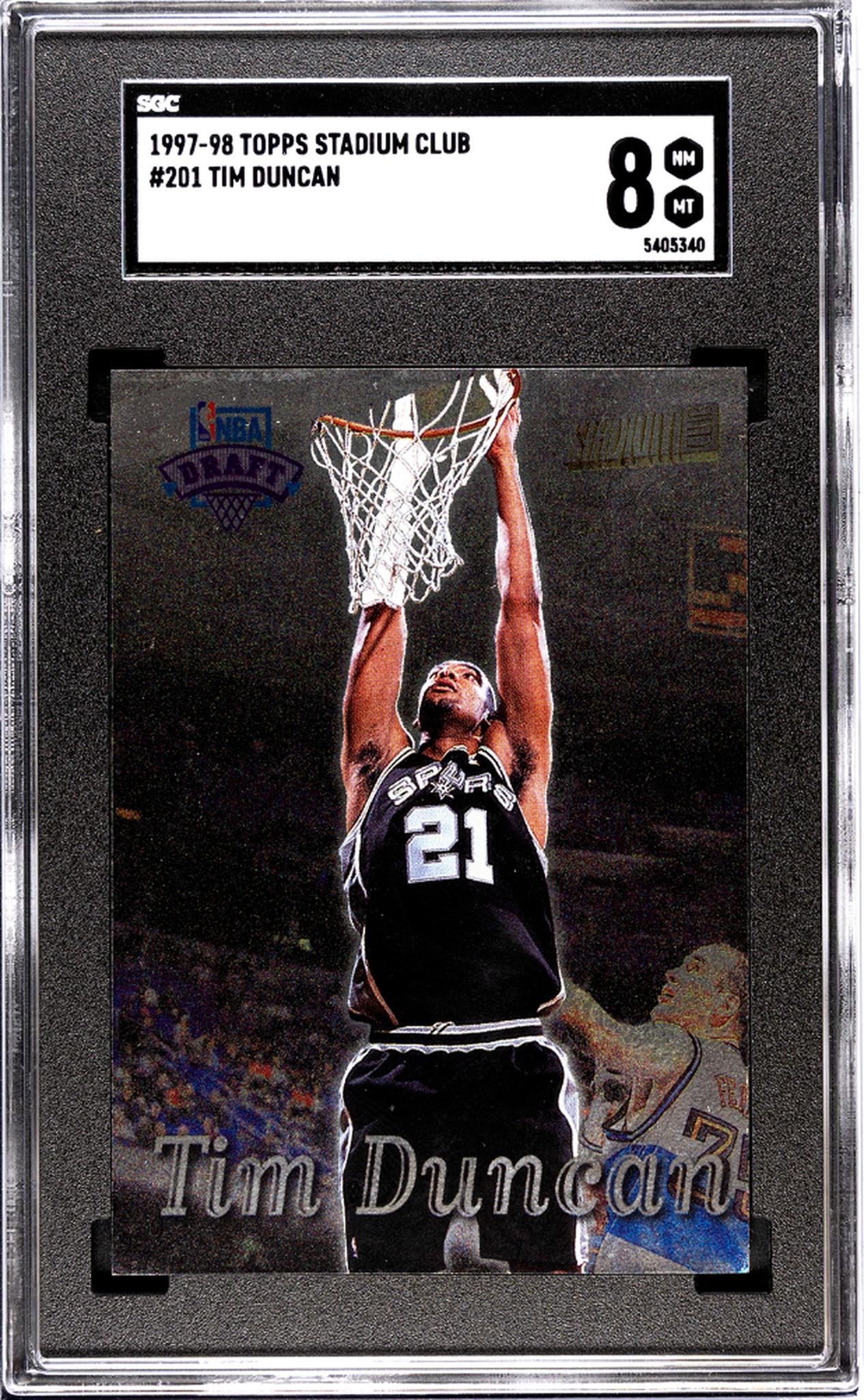 1997 Topps Stadium Club Tim Duncan #201 SGC 8