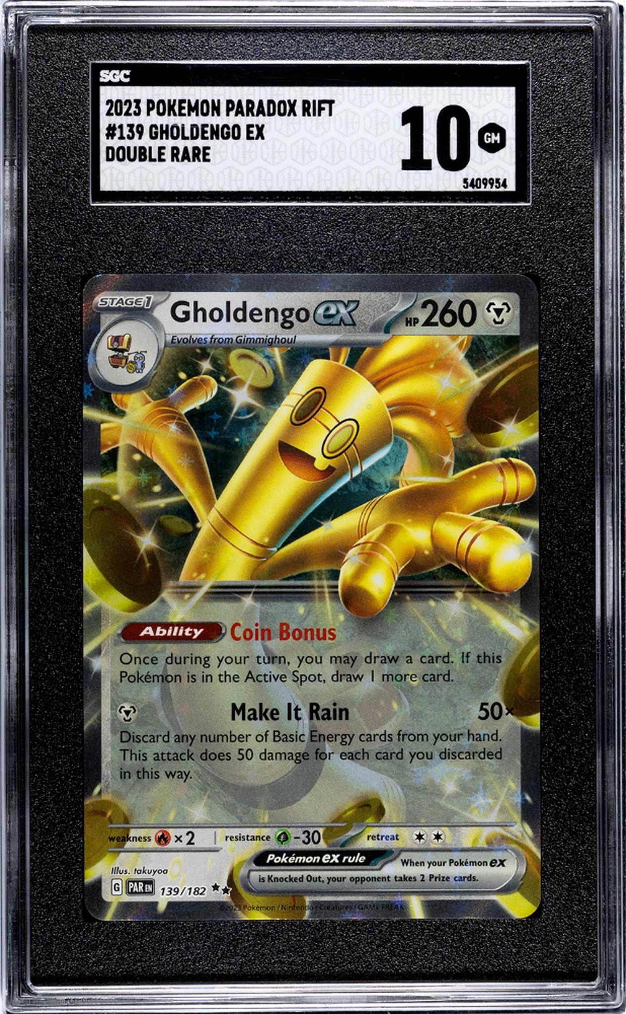 2023 Pokémon Scarlet & Violet Paradox Rift Gholdengo #139/182 EX SGC 10