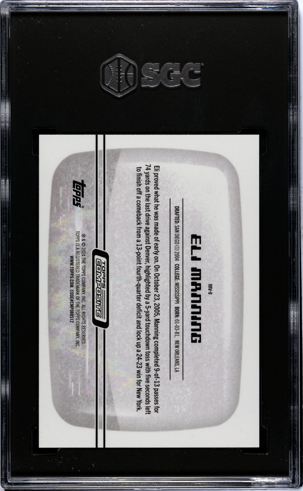 2023 Topps Composite #RRV-9 Eli Manning Resurgence Retro Vision SGC 9.5