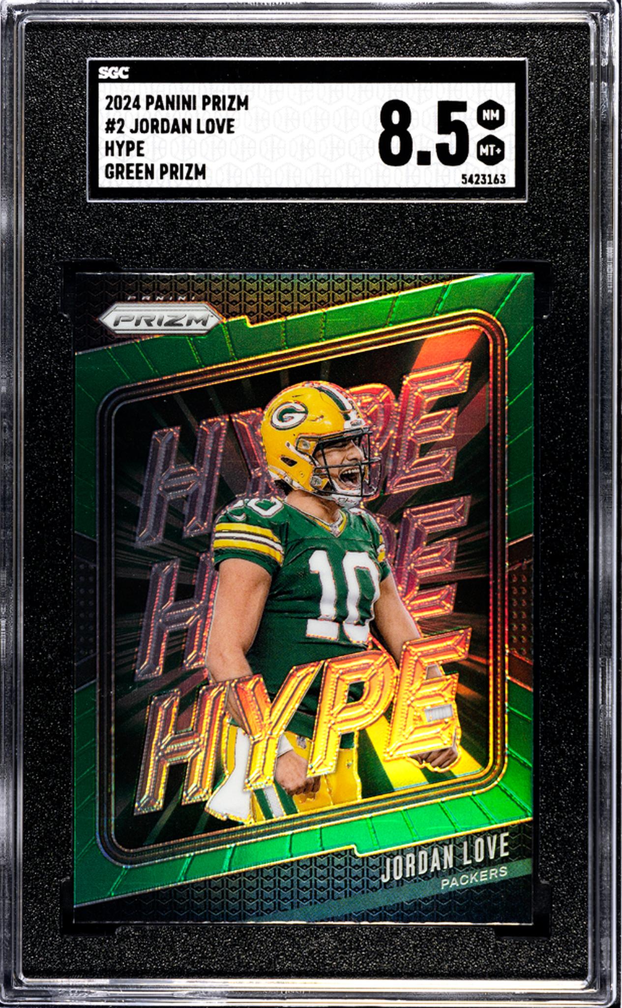 2024 Panini Prizm Green Hype Jordan Love #2 SGC 8.5