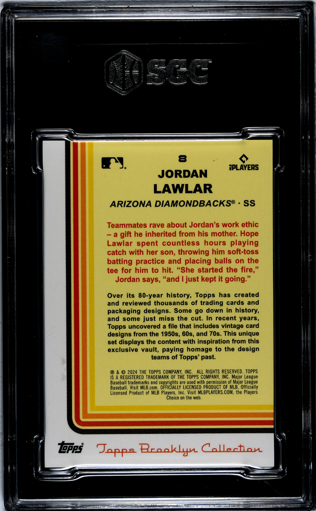 2024 Topps Brooklyn Collection #8 Jordan Lawlar SGC 10