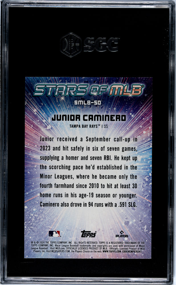 2024 Topps #SMLB-50 Junior Caminero Stars of MLB SGC 9.5