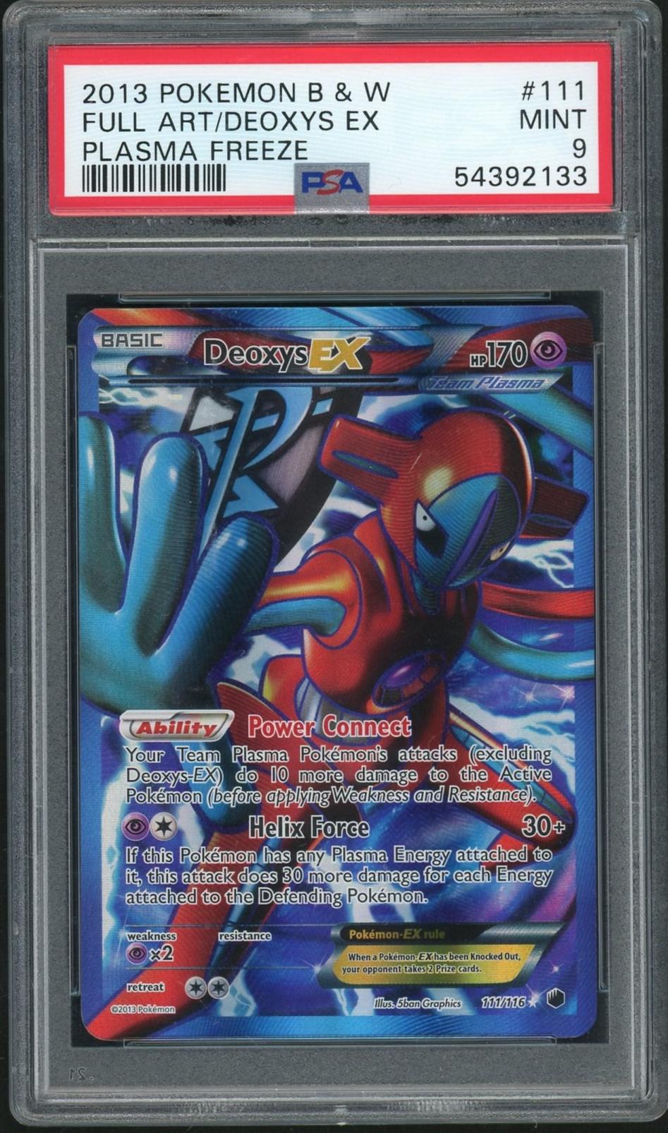 2013 Pokemon Black and White Plasma Freeze Deoxys Ex #111 PSA 9