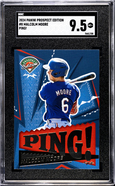 2024 Panini Prospect Edition Malcolm Moore #8 PING! SGC 9.5