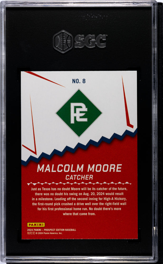 2024 Panini Prospect Edition PING! Malcolm Moore #8 SGC 9.5