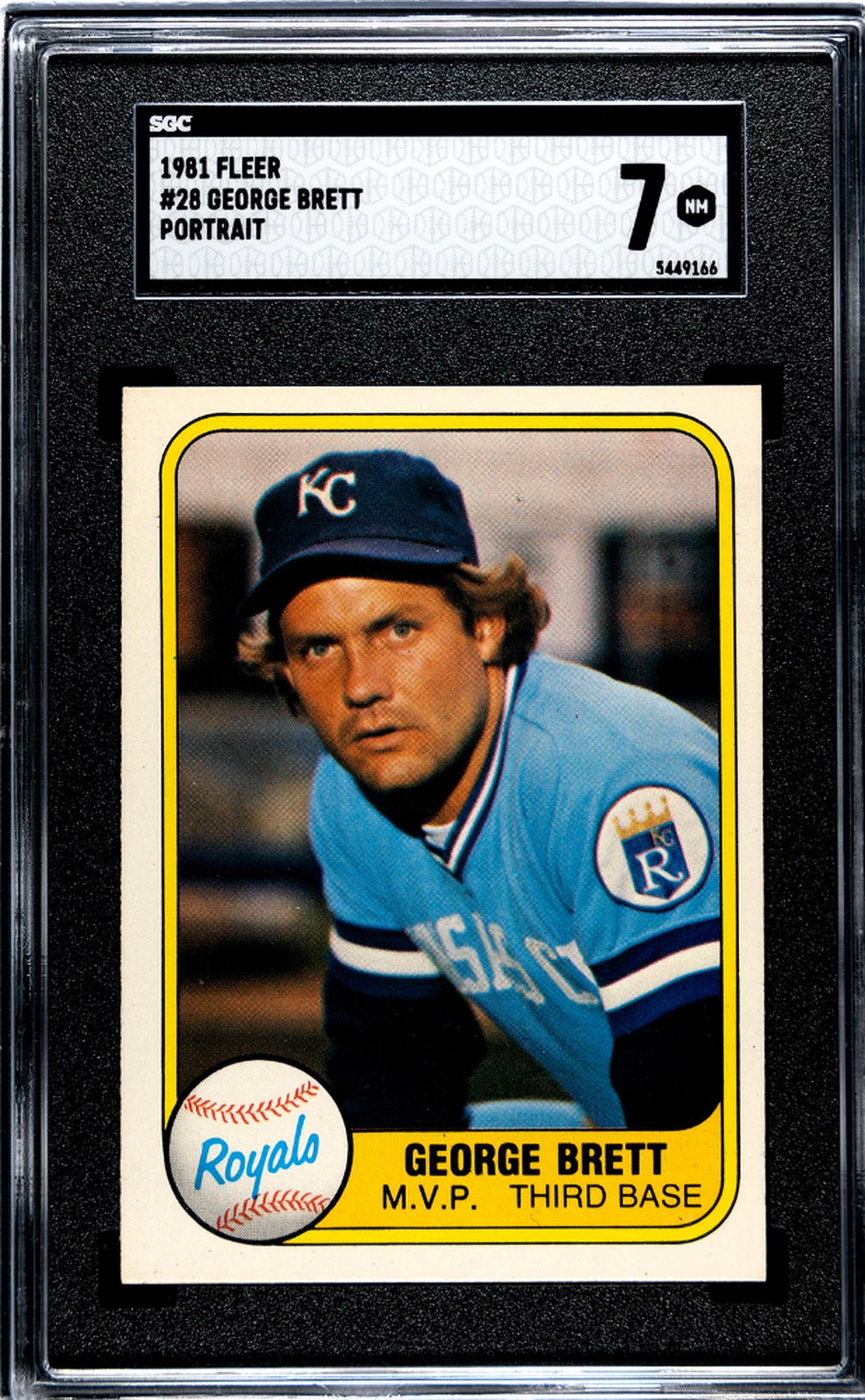 1981 Fleer #28 George Brett Portrait SGC 7