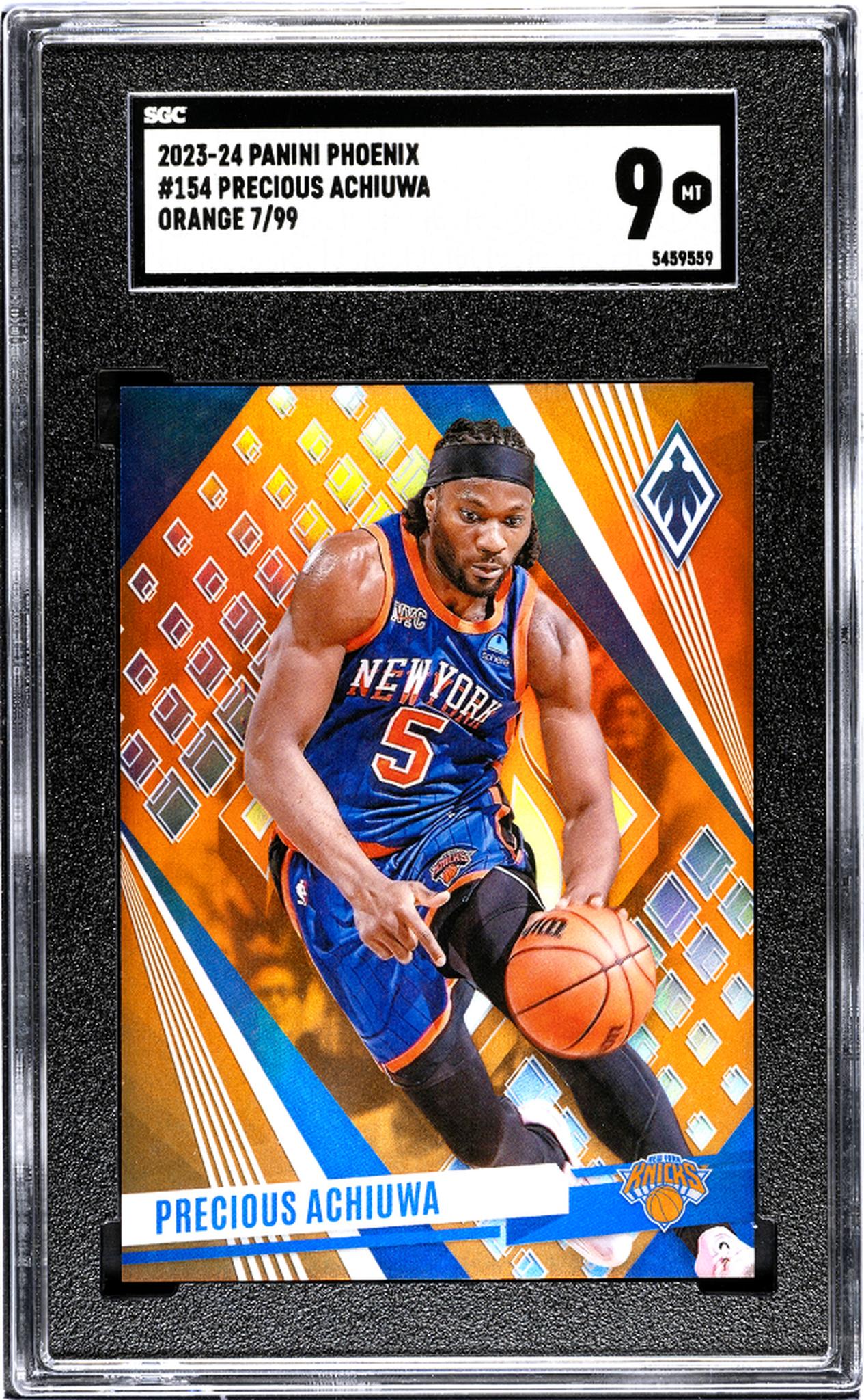 2023-24 Panini Phoenix #154 Precious Achiuwa Orange /99 SGC 9