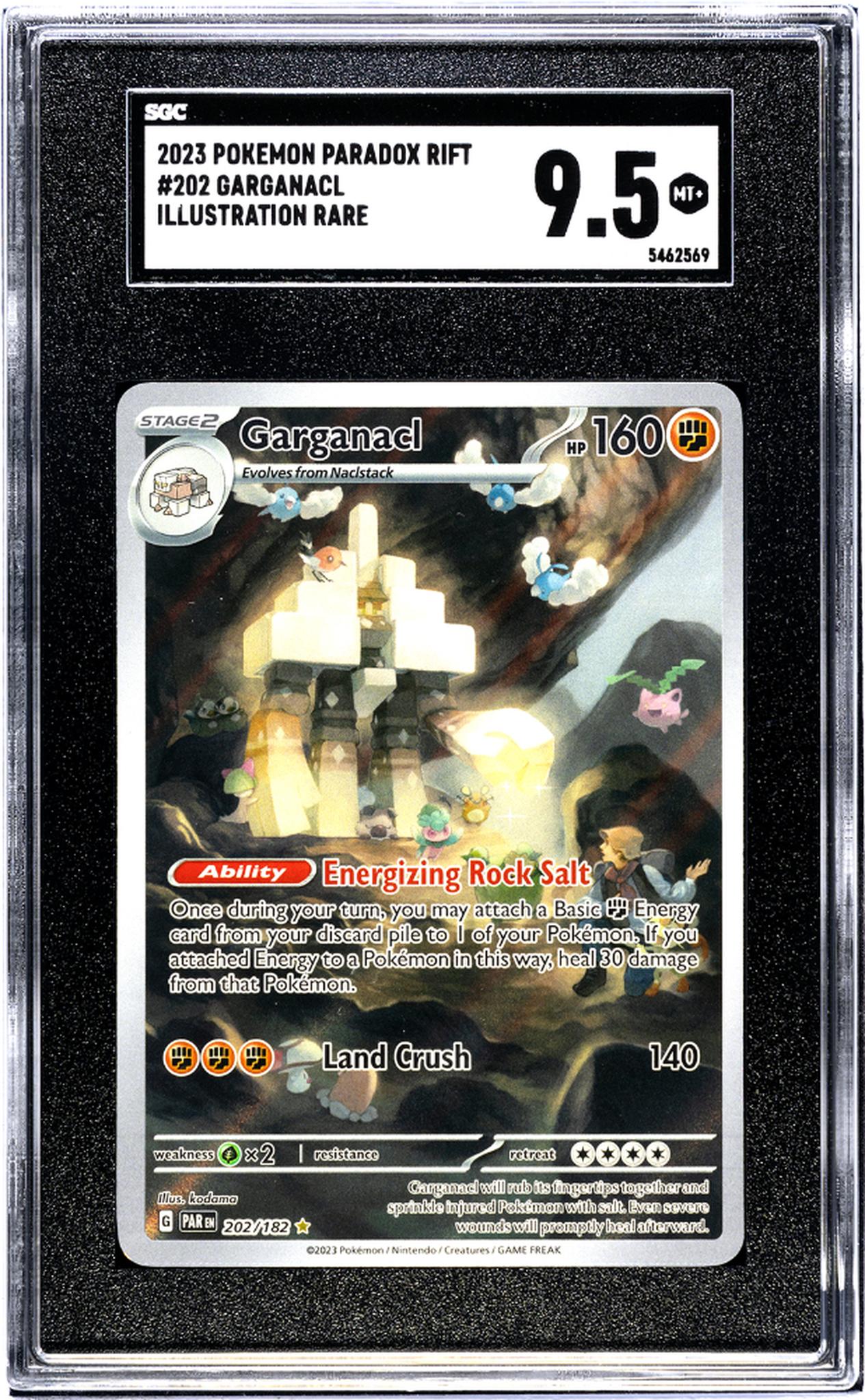 2023 Pokemon #202/182 Garganacl Paradox Rift SGC 9.5