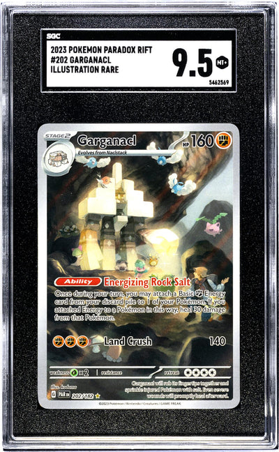 Pokémon Paradox Rift Garganacl #202 Illustration Rare SGC 9.5