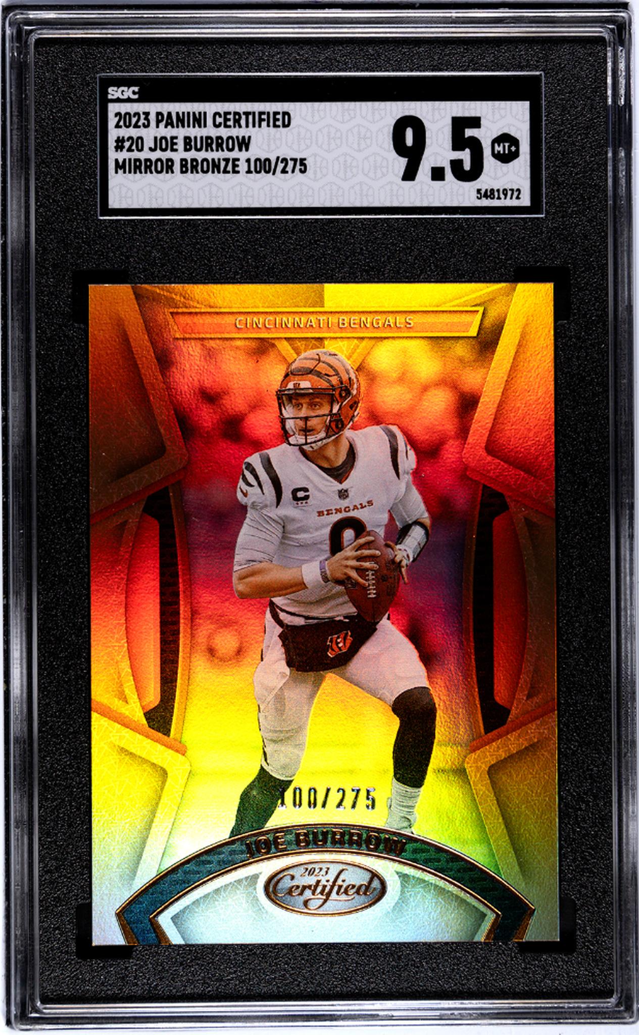 2023 Panini Certified Mirror Bronze Joe Burrow #20 /275 SGC 9.5