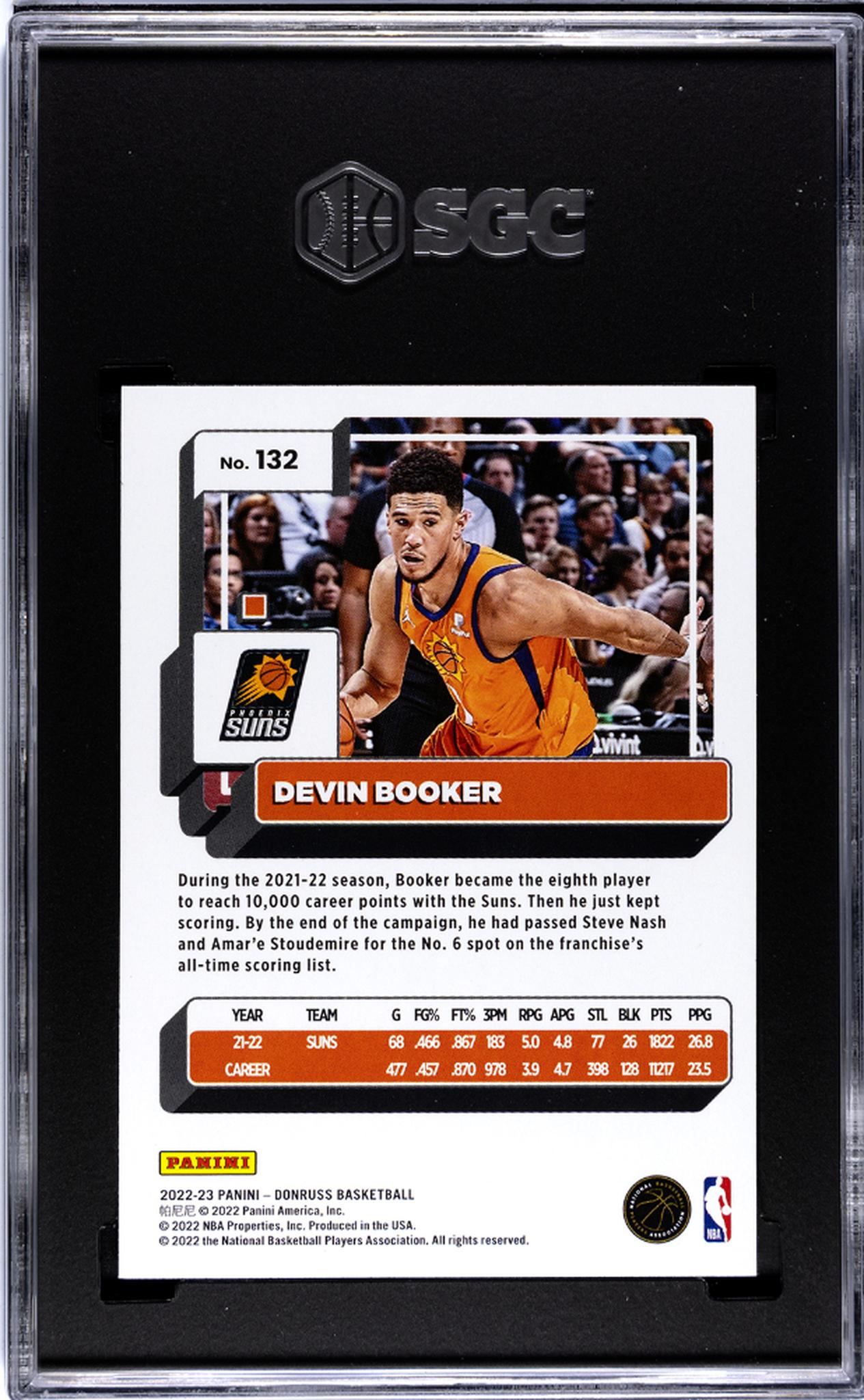 2022 Donruss Devin Booker #132 SGC 9
