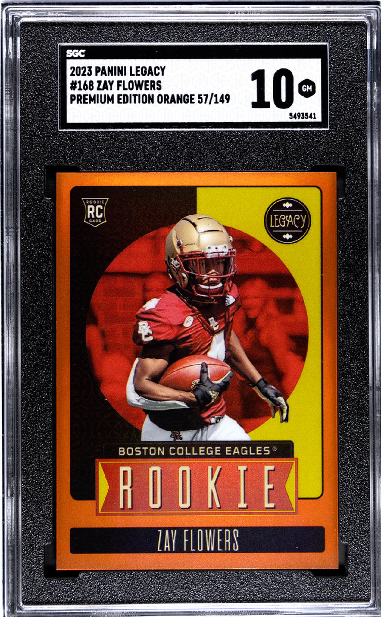 2023 Legacy #168 Zay Flowers Premium Edition /149 SGC 10