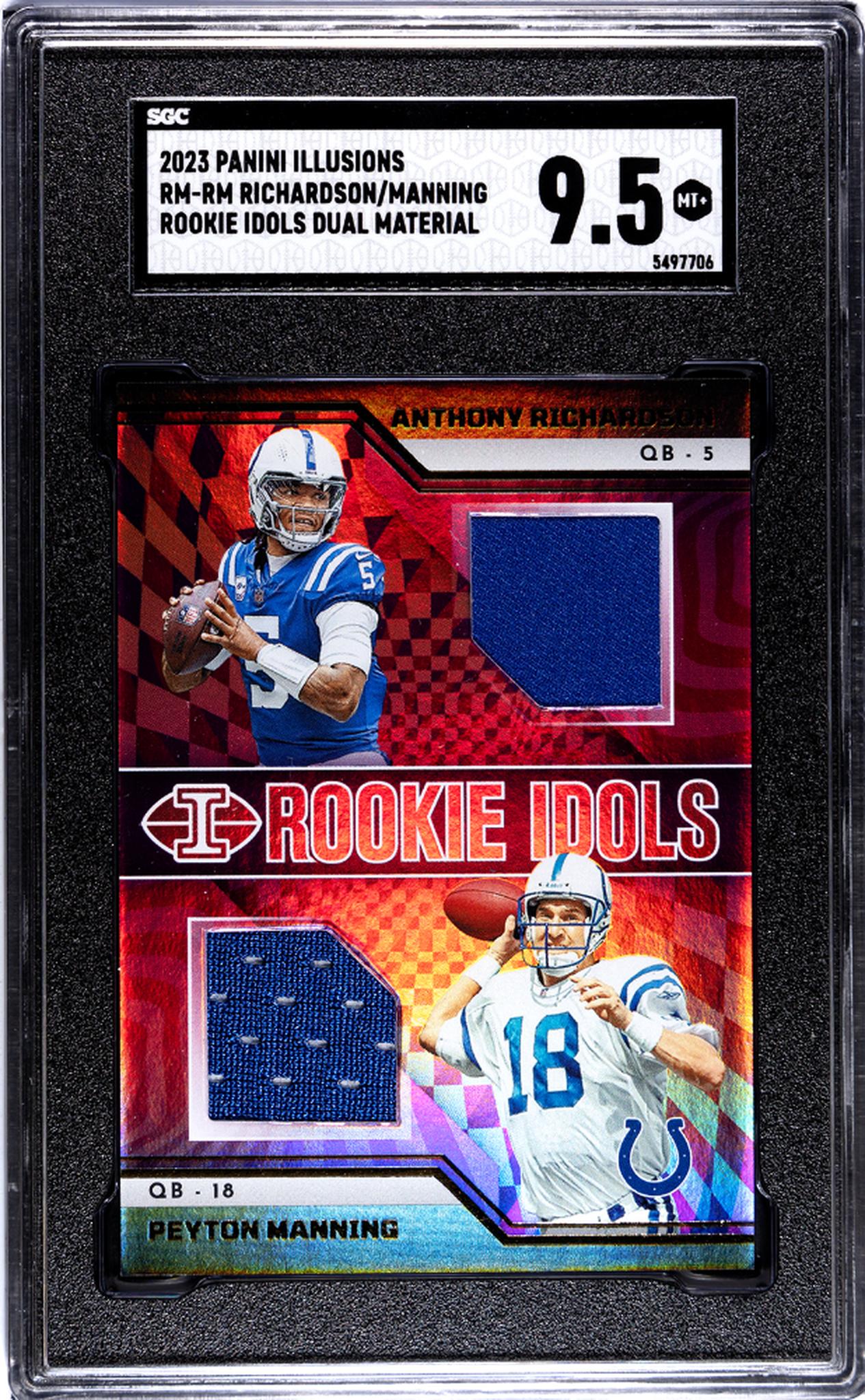 2023 Panini Illusions #RM-RM Richardson/Manning Rookie Idols Dual Mat. SGC 9.5