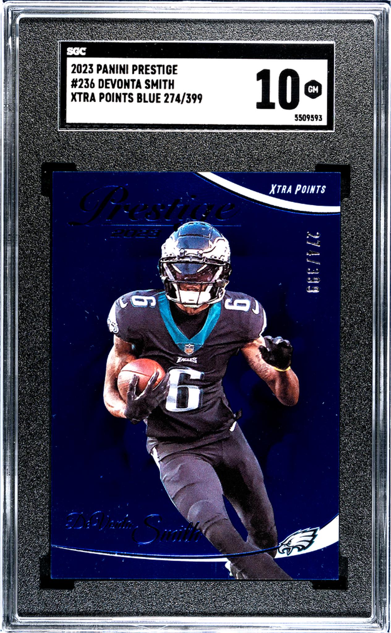 2023 Panini Prestige #236 Devonta Smith Xtra Points Blue /399 SGC 10