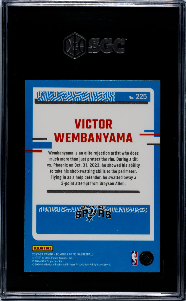 2023-24 Donruss Optic #225 Victor Wembanyama SGC 9.5