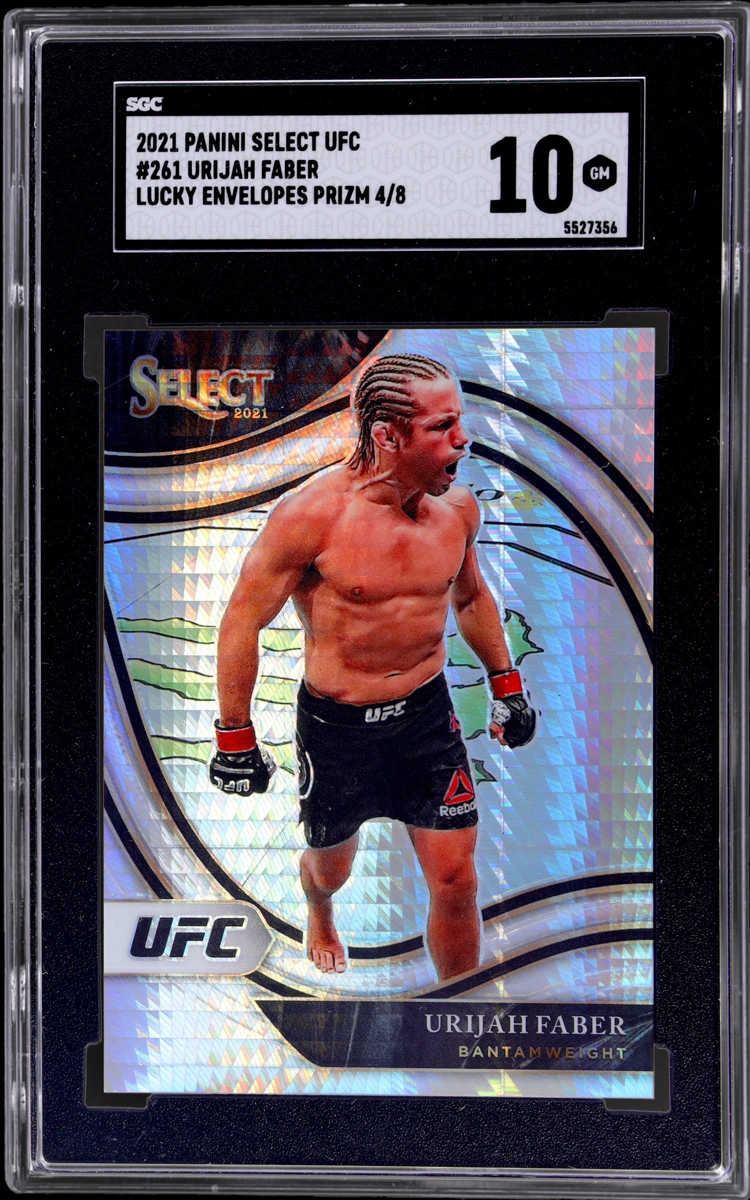 2021 Panini Select UFC Lucky Envelopes Prizm Urijah Faber #261 /8 SGC 10