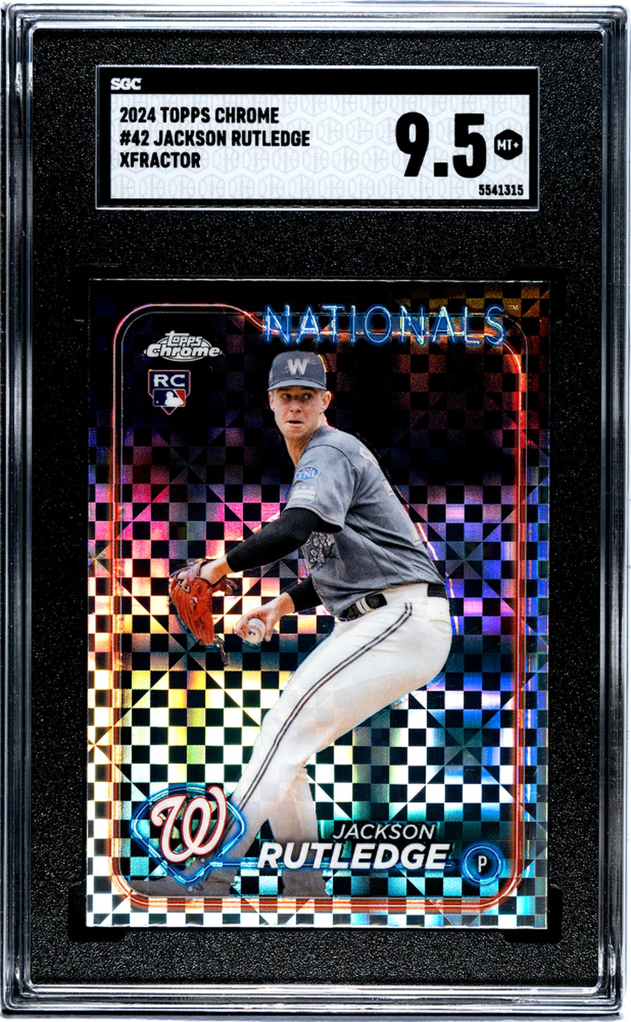 2024 Topps Chrome #42 Jackson Rutledge XFractor SGC 9.5