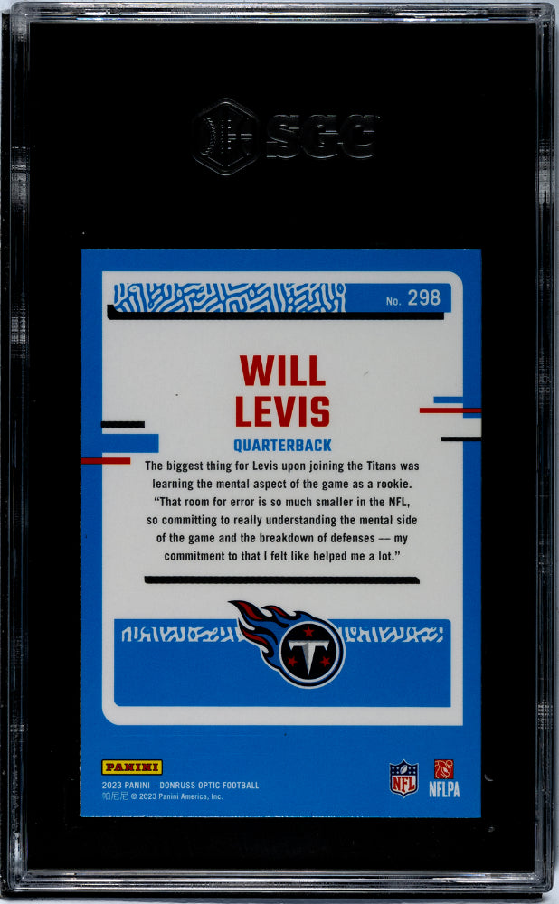 2023 Donruss Optic #298 Will Levis SGC 10