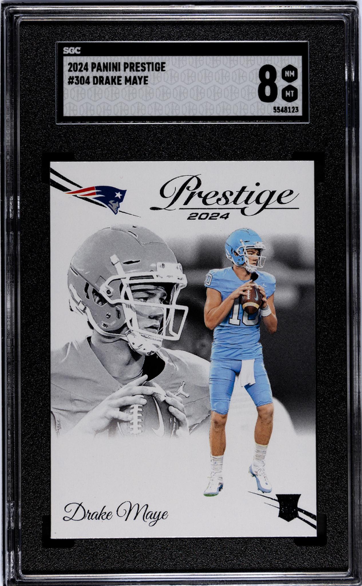 2024 Panini Prestige #304 Drake Maye SGC 8