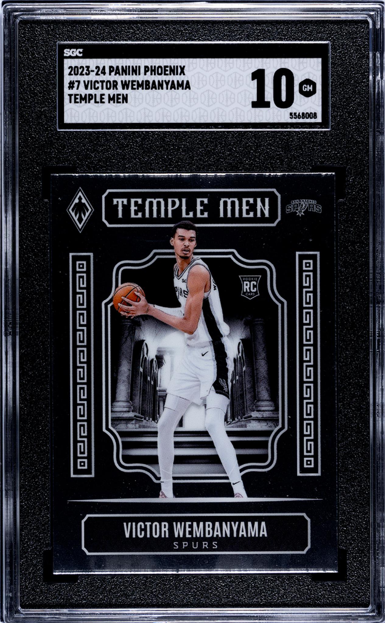 2023-24 Panini Phoenix #7 Victor Wembanyama Temple Men SGC 10