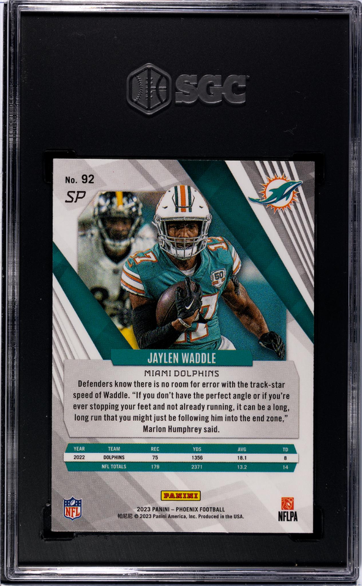 2023 Panini Phoenix #92 Jaylen Waddle Sp SGC 9.5