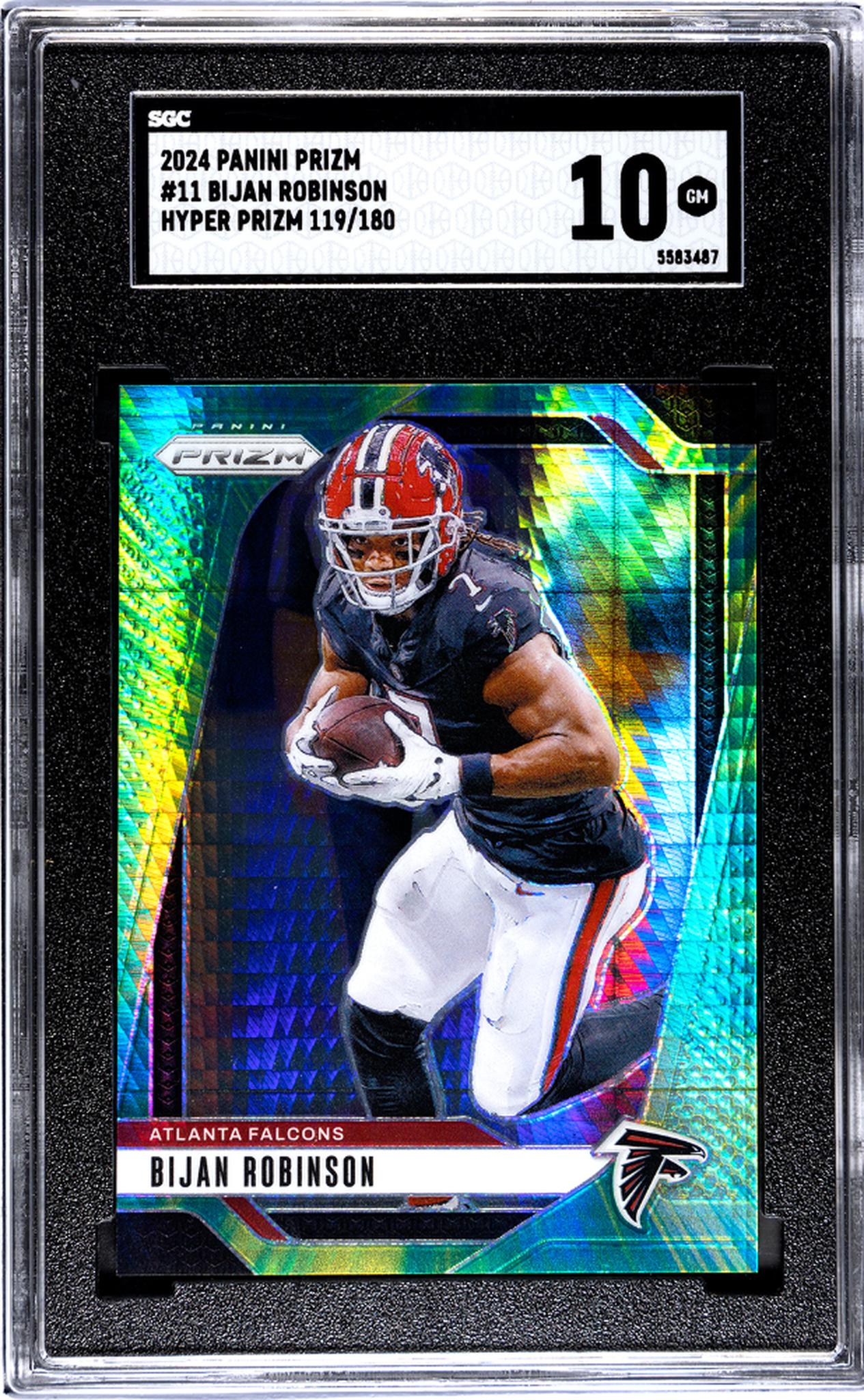2024 Panini Prizm Hyper Prizm Bijan Robinson #11 /180 SGC 10