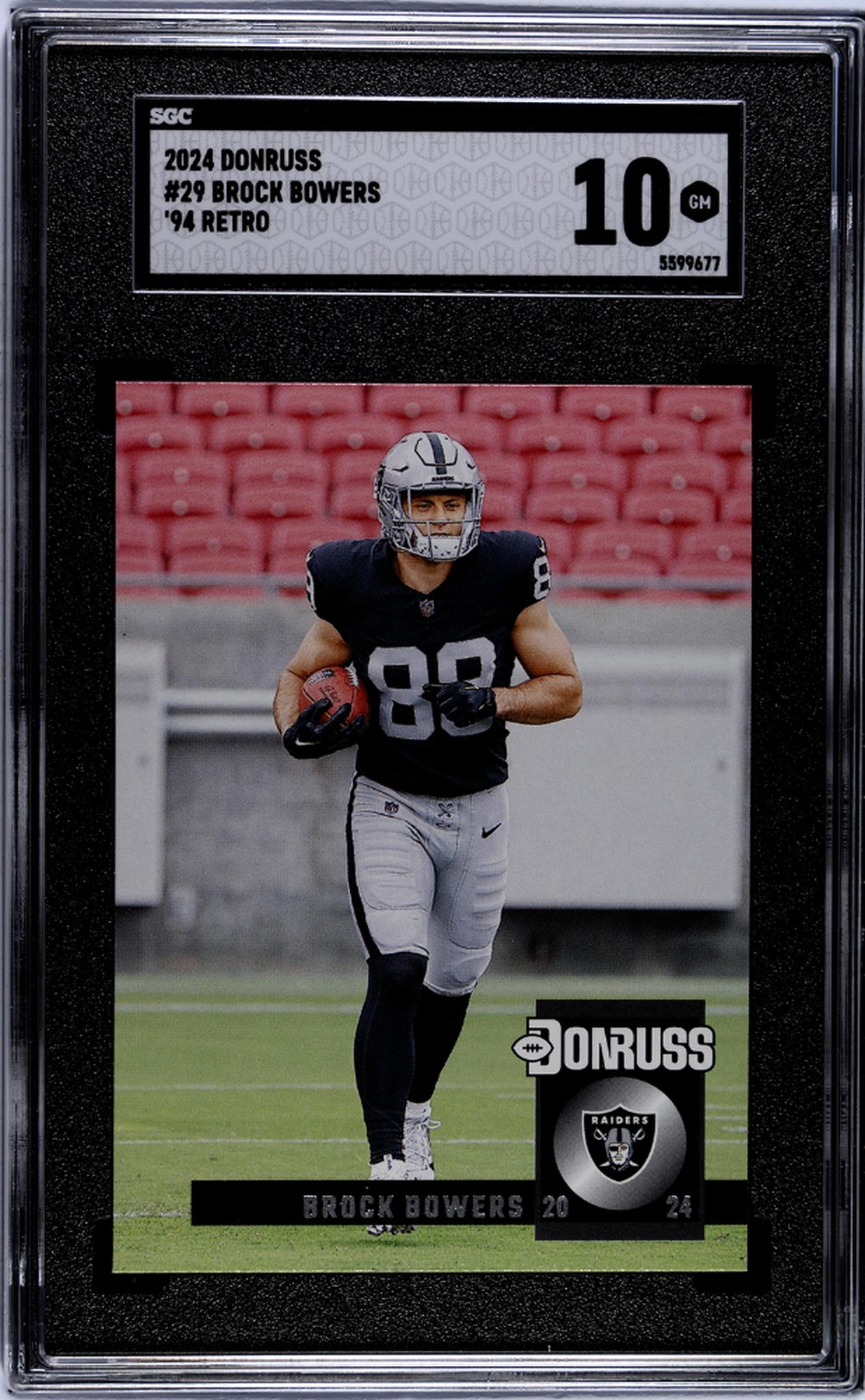 2024 Donruss #29 Brock Bowers '94 Retro SGC 10