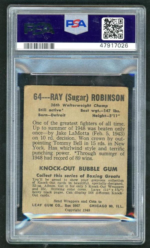 1948 Leaf Sugar Ray Robinson #64 PSA 3