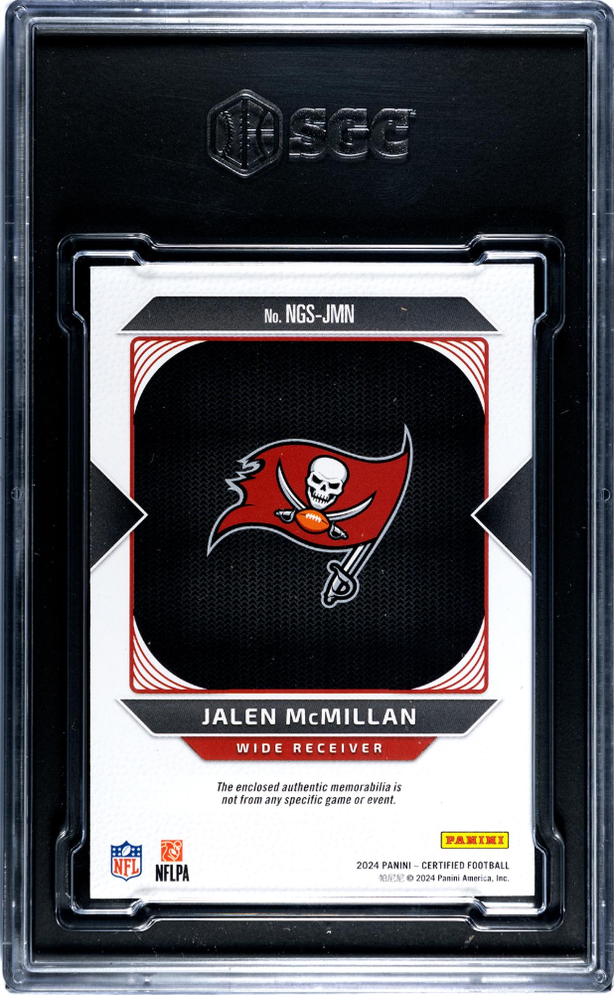 2024 Certified #NGS-JMN Jalen McMillan New Generation Material /299 SGC 9.5