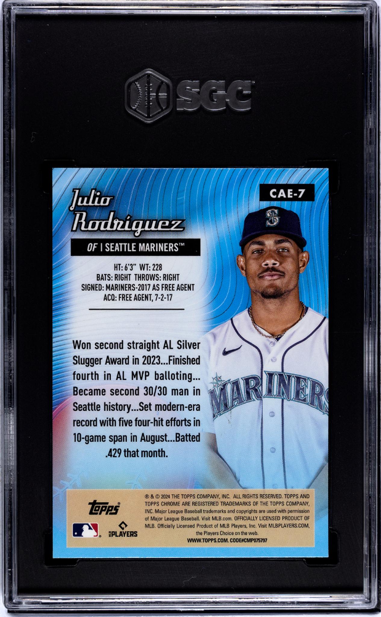 2024 Topps Chrome #CAE-7 Julio Rodriguez All-Etch SGC 9.5