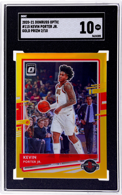 2020-21 Donruss Optic Kevin Porter Jr. #115 Gold Prizm /10 SGC 10