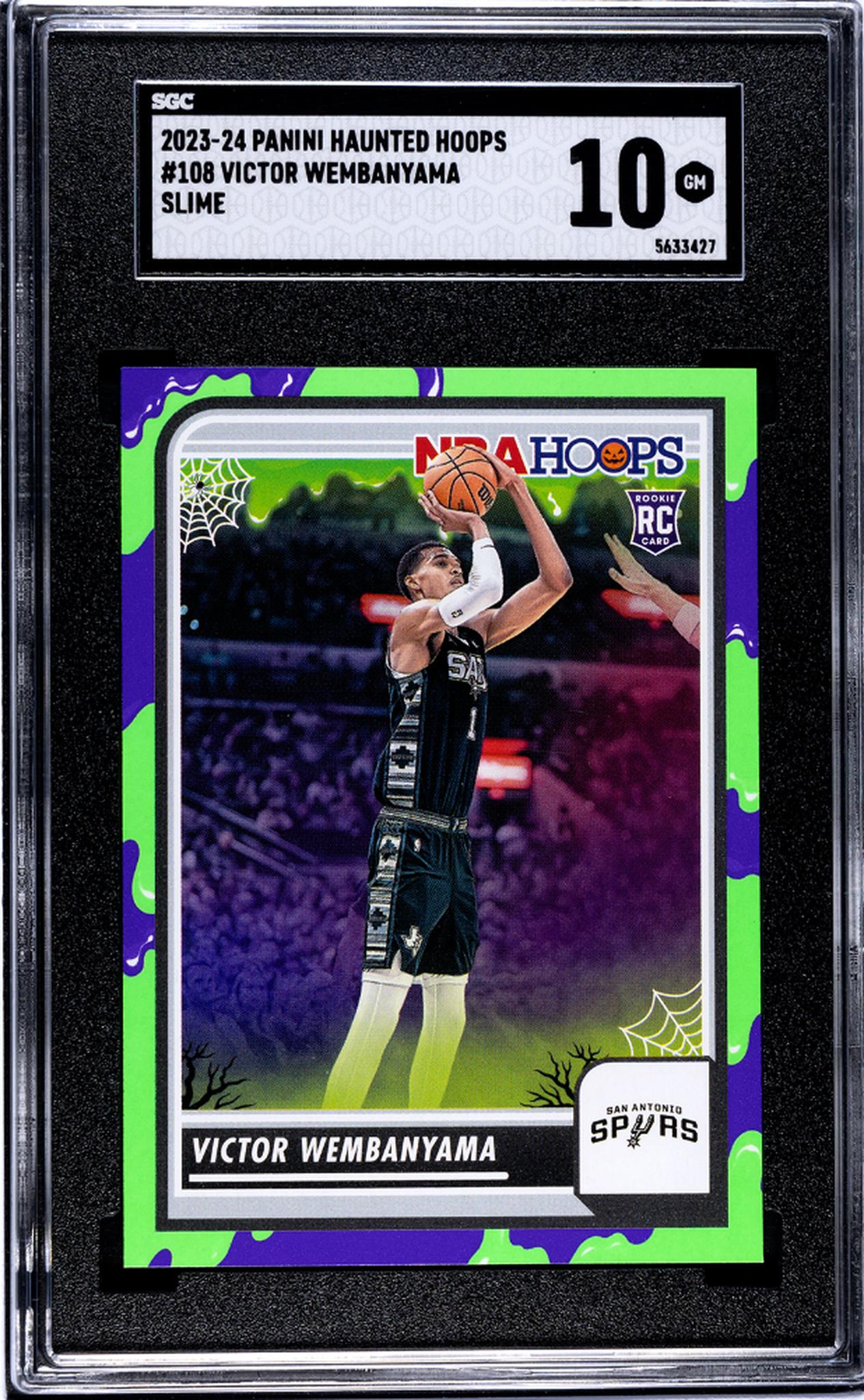 2023 NBA Hoops #108 Victor Wembanyama Haunted Hoops SGC 10