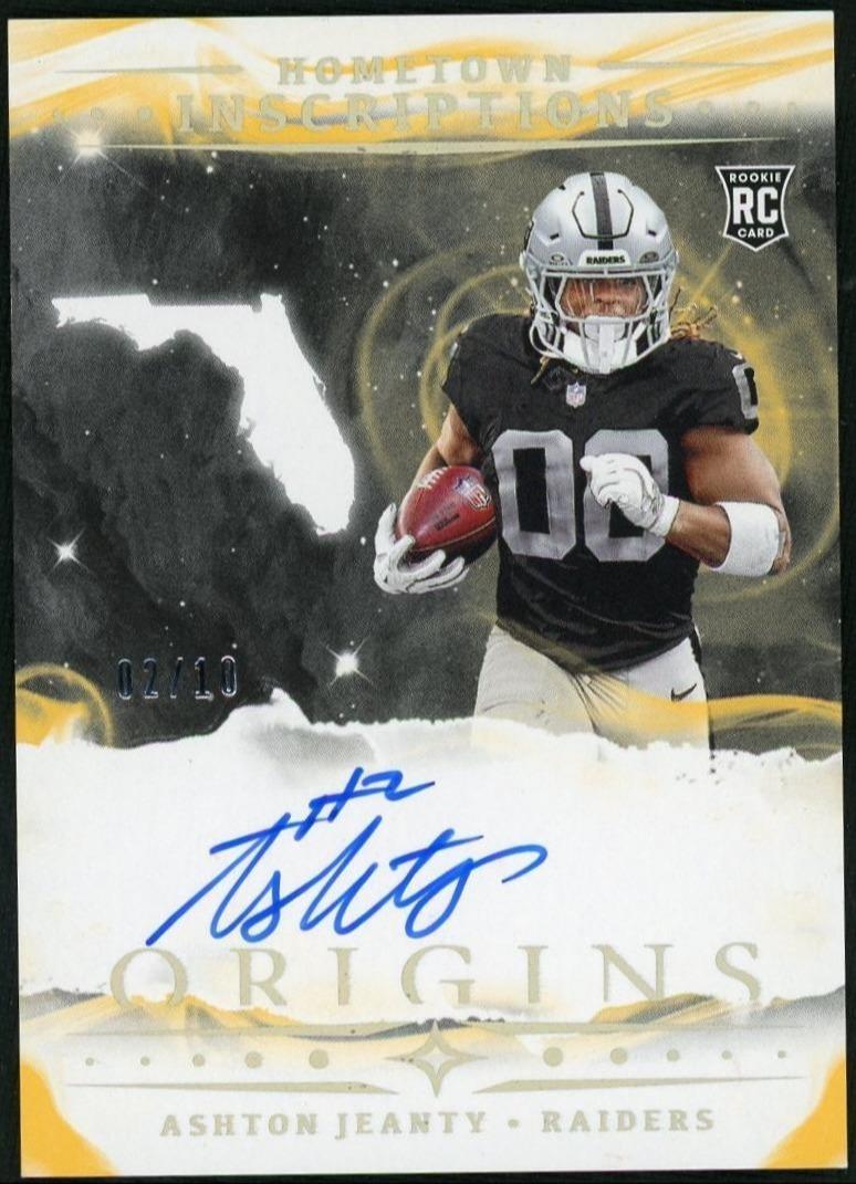 2025 Panini Origins Hometown Inscriptions Hi-4 Ashton Jeanty Gold /10
