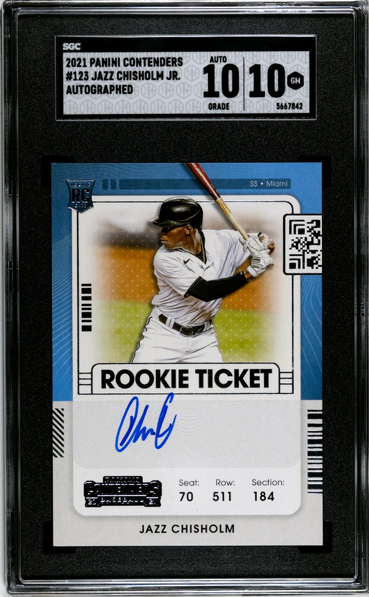 2021 Contenders #123 Jazz Chisholm Rookie Ticket SGC 10