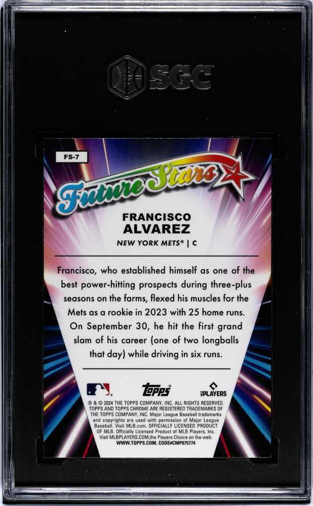 2024 Topps Chrome #FS-7 Francisco Alvarez Future Stars SGC 10