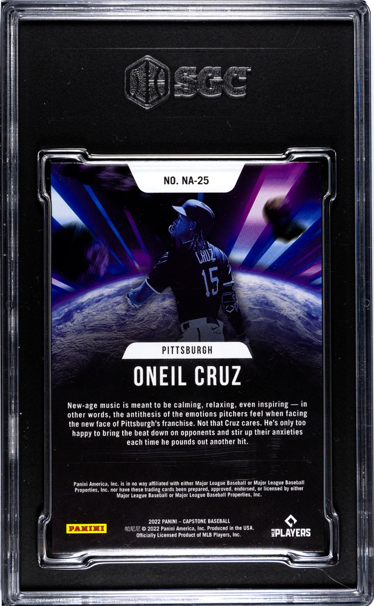 2022 Panini Capstone #NA-25 Oneil Cruz New Age SGC 9