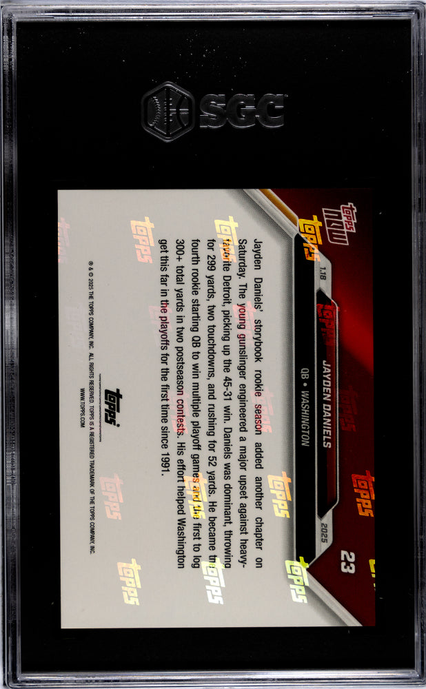 2025 Topps Now #23 Jayden Daniels SGC 10