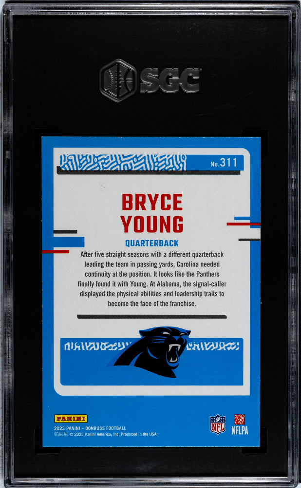 2023 Panini Donruss #311 Bryce Young Rated Rookie  SGC 10