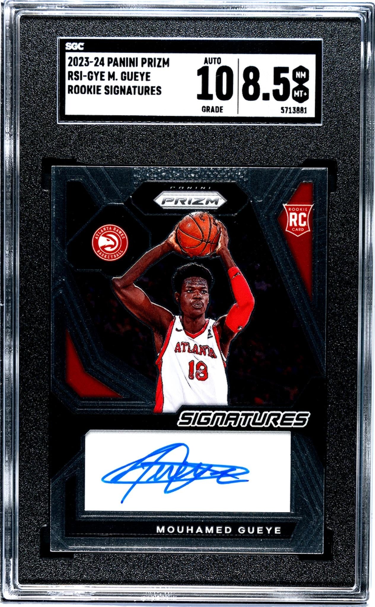 2023-24 Panini Prizm #RSI-GYE Mouhamed Gueye Rookie Sigs. SGC 8.5