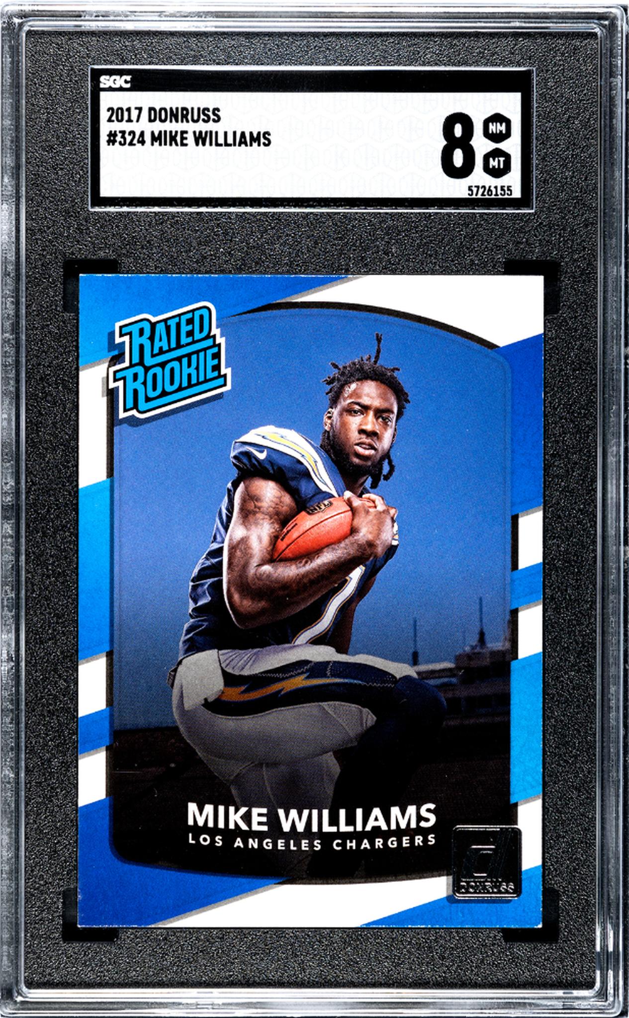 2017 Panini Donruss #324 Mike Williams Rated Rookie  SGC 8