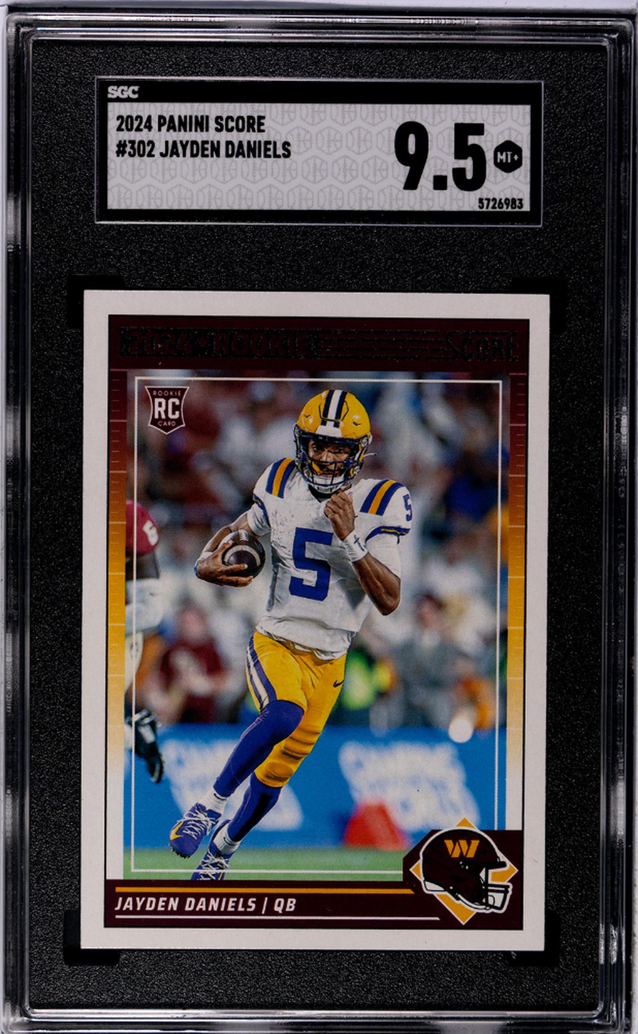 2024 Panini Score #302 Jayden Daniels SGC 9.5