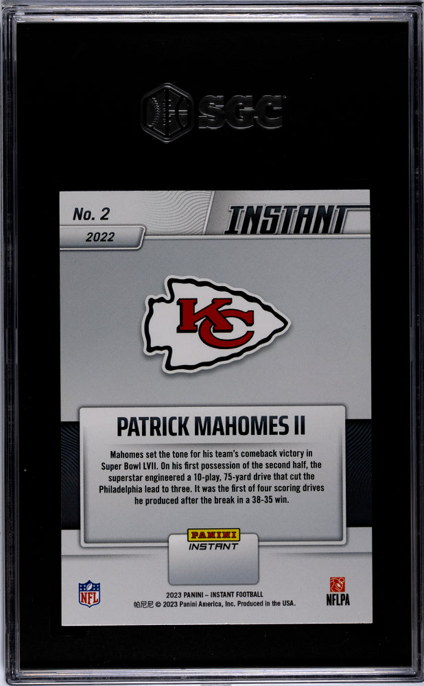 2023 Panini Instant #2 Patrick Mahomes II SGC 10