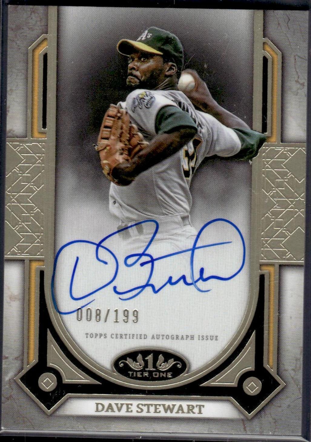 2024 Topps Tier One Prime Performers Dave Stewart Auto  /199 