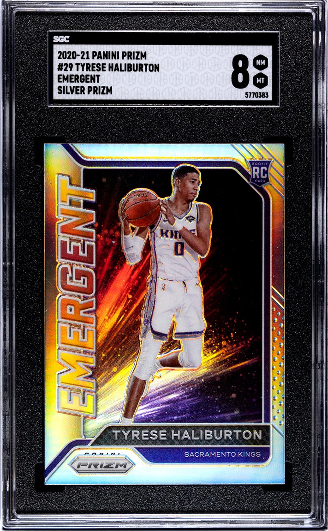 2020 Panini Prizm #29 Tyrese Haliburton Silver Rookie SGC 8