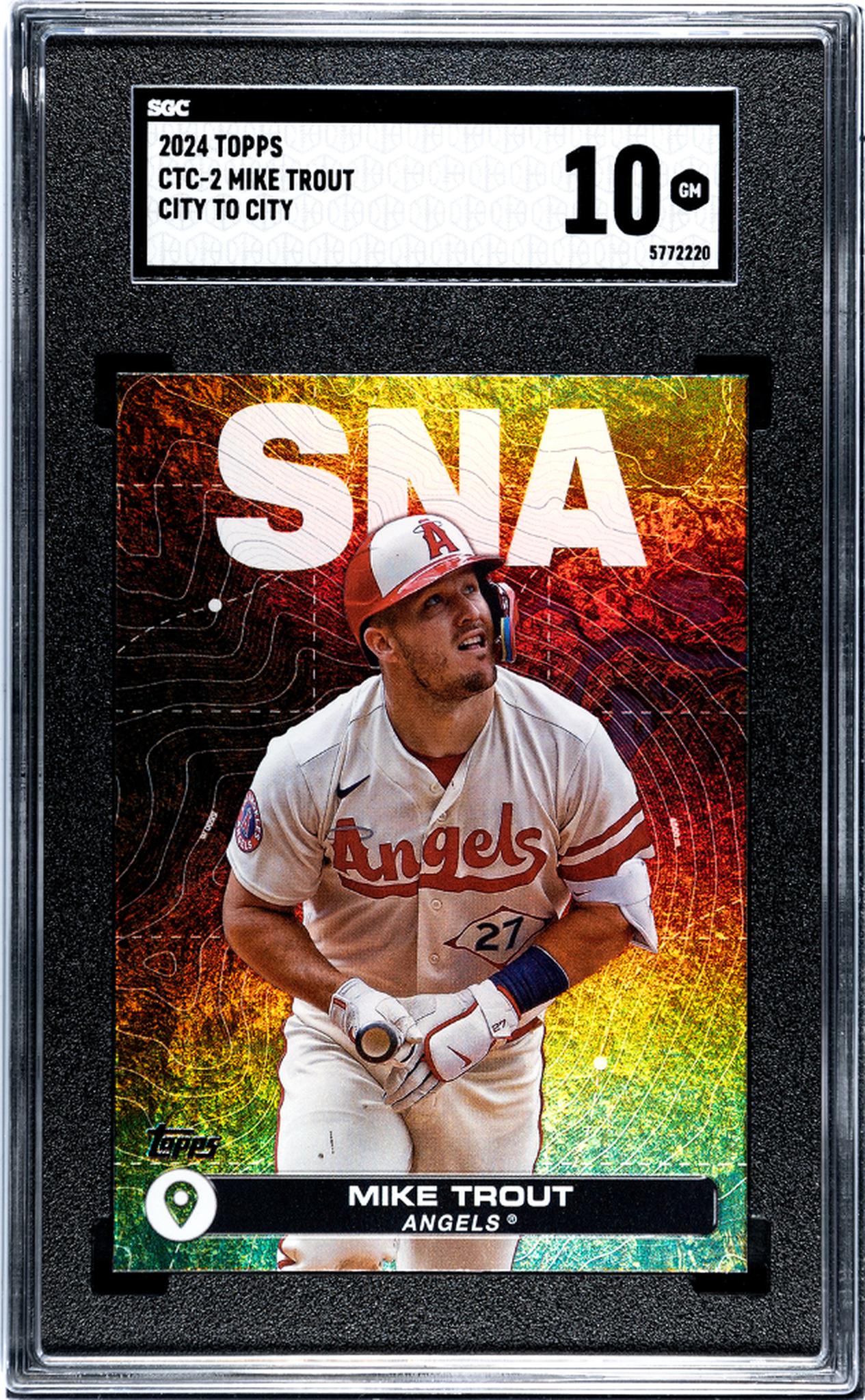 2024 Topps Series 1 City to City Mike Trout #CTC-2 SGC 10