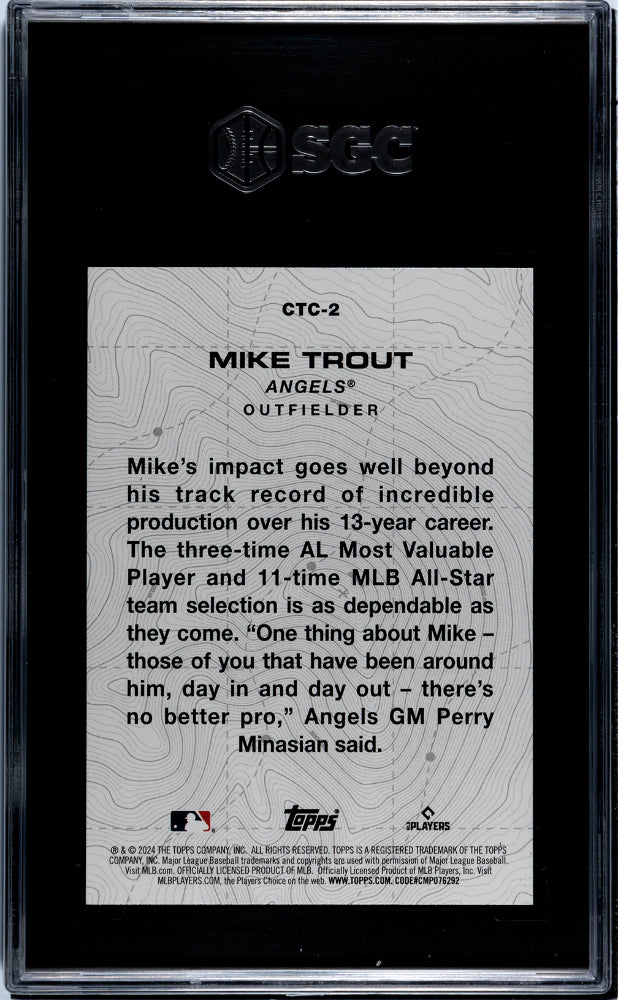 2024 Topps Series 1 City to City Mike Trout #CTC-2 SGC 10