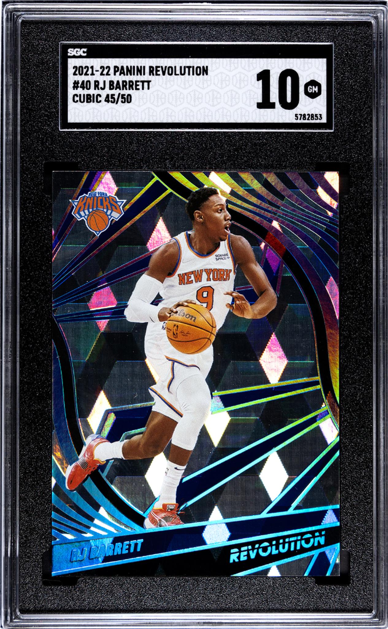 2021-22 Panini Revolution #40 Rj Barrett Cubic 45/50 SGC 10