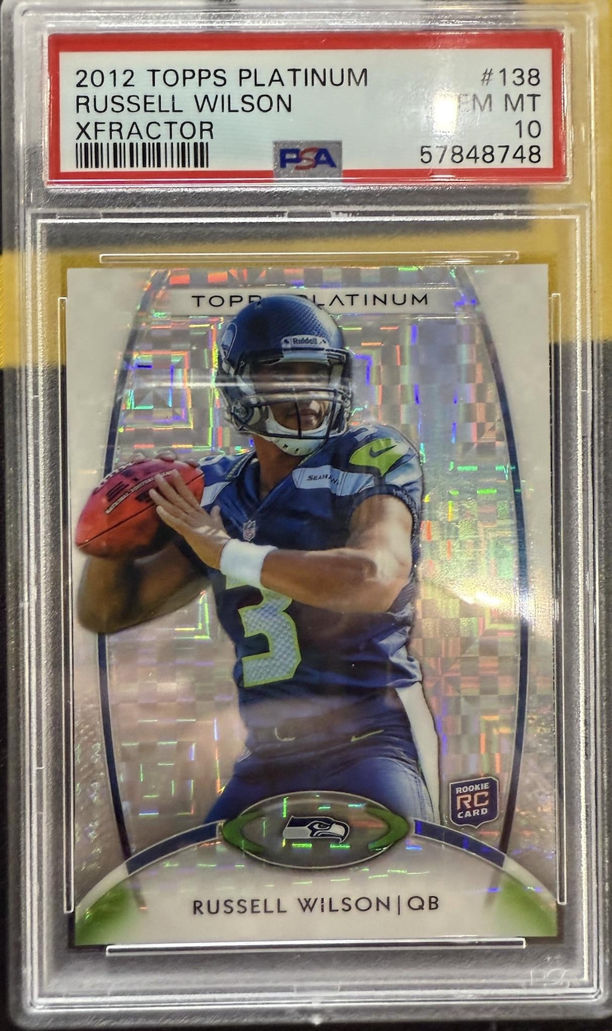 2012 Topps Platinum #138 Russell Wilson Xfractor PSA 10